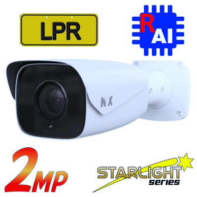 NYX IPB2-2812MEIQ LPR camera 2MP Starlight Series AI red technology white security camera