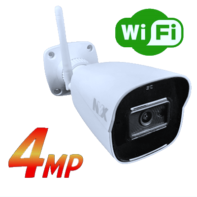 NYX IPB4-28F IQ+ WIFI camera white 4MP outdoor security camera with WiFi connectivity