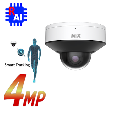 NYX IPZ4 Micro camera 4MP dome security camera with smart tracking by NYX CCTV