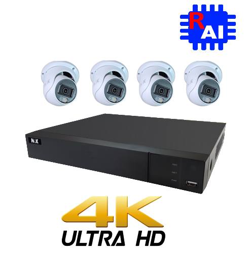 Kit NYX IPX2-4P+-2TB 4x 6MP DC6-28FIQ+ AI cameras