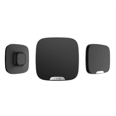 AJAX Street Siren Black, a sleek outdoor security siren for enhanced safety and visibility