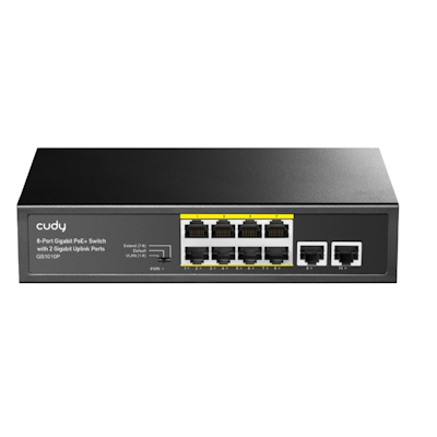 Cudy 8 Port Gigabit PoE Switch with 2 Gigabit Uplink Ports for Efficient Network Management