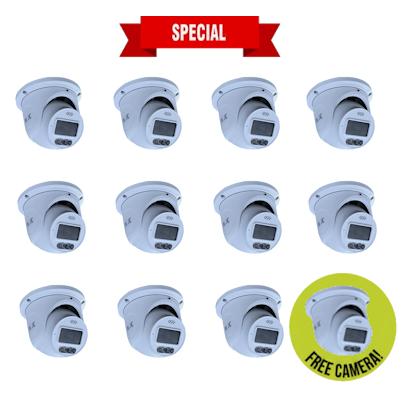 NYX D6FL ULTIMATE CCTV camera pack featuring 12 security cameras for comprehensive surveillance