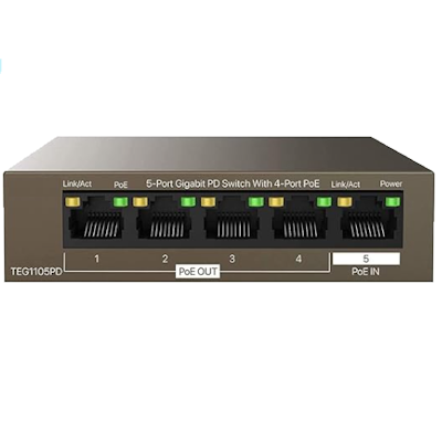 NYX POE extender splitter for CCTV with 5 ports for seamless power and data transfer