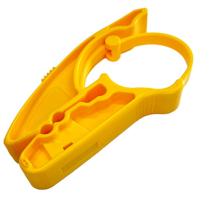 Durable yellow wire stripping tool with ergonomic grip for electrical work at My Store