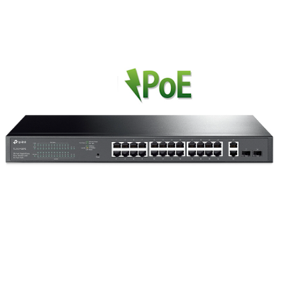 CCTV Supplies 24 port PoE switch gigabit with multiple Ethernet ports and PoE power delivery